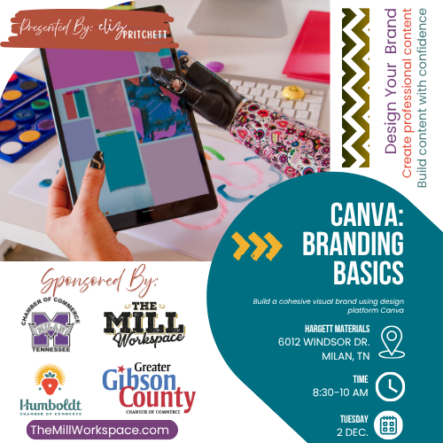 The Mill Partners with Gibson County Chambers for Canva Workshop in Milan