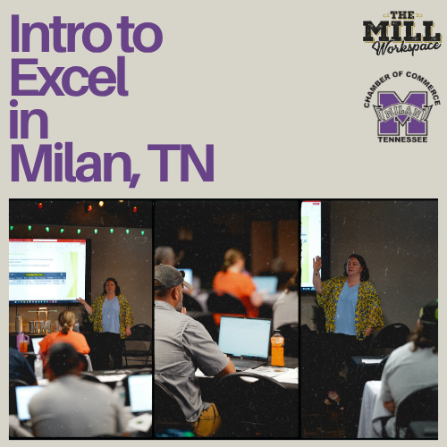 Gibson County Business Leaders Build Excel Skills at The Mill and Milan Chamber Workshop