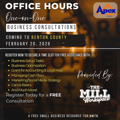 Benton County is First Stop for The Mill’s New Regional Entrepreneurial Office Hours