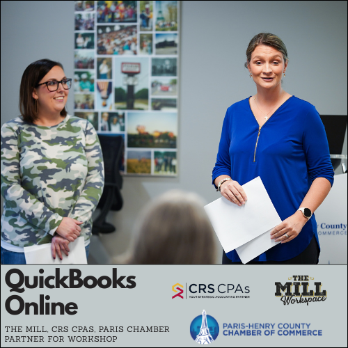 The Mill Hosts QuickBooks Online Workshop in Partnership with CRS CPAs and Paris-Henry County Chamber