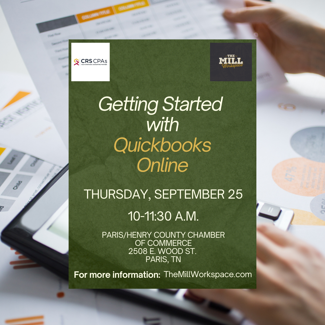 The Mill Workspace Partners with CRS CPAs to Present “Getting Started with QuickBooks Online”